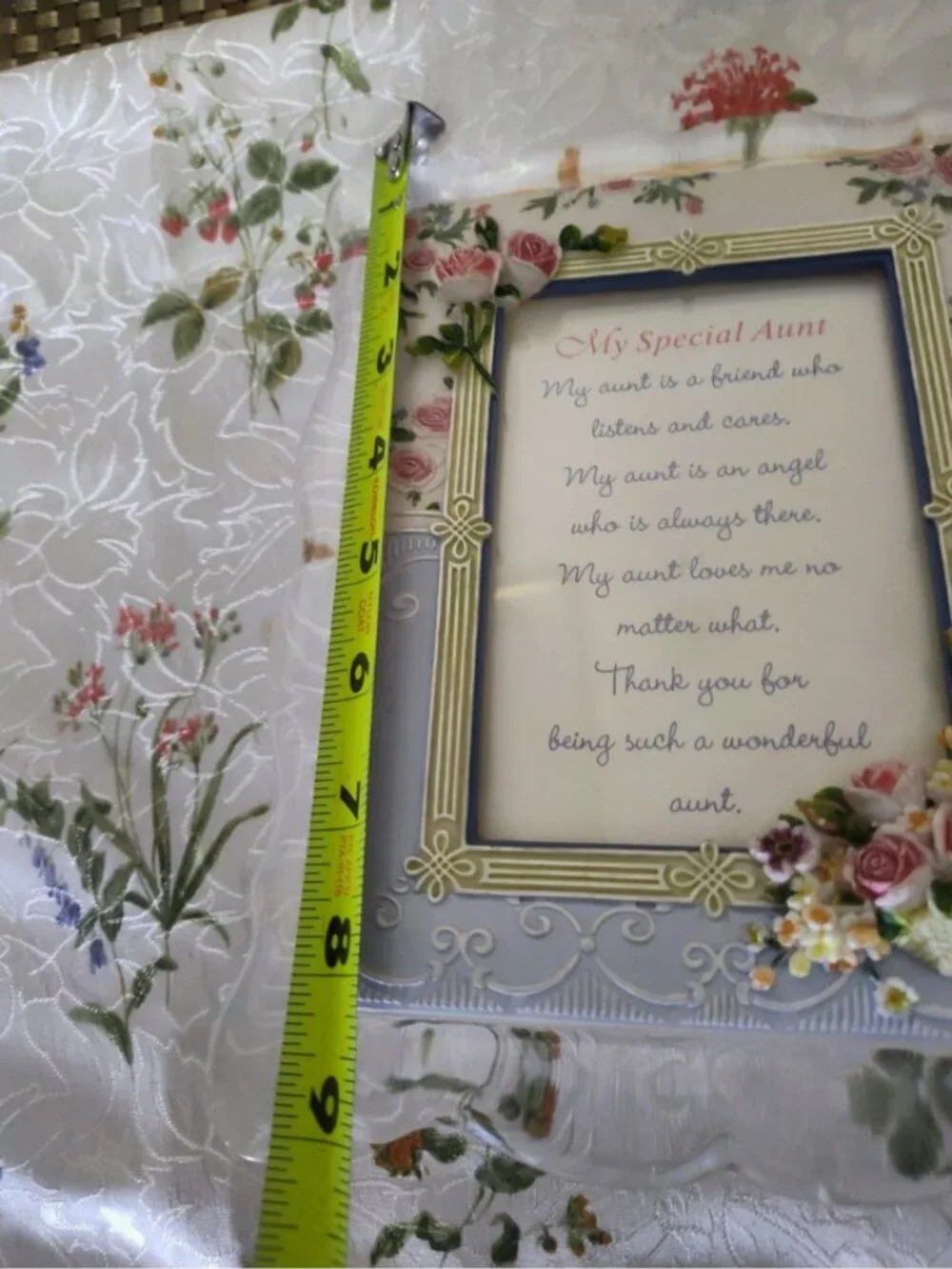 Vtg Musical My Special Aunt Picture Decor Frame Plays You are My Sunshine
